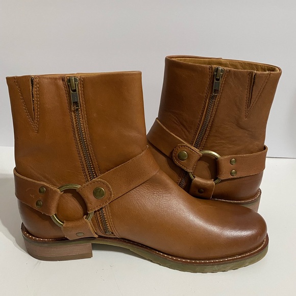 FRYE Veronica Harness Short Booties Women’s 11M Caramel Brown Leather - Picture 7 of 12